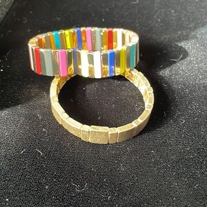 Two Evereve stretch bracelets